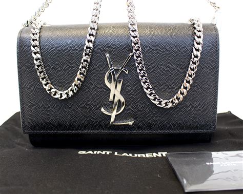 ysl black bag with chain